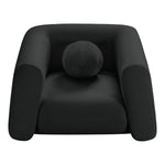 Abbington Boucle Fabric Upholstered Chair in Black