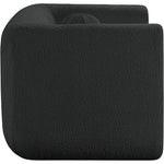 Abbington Boucle Fabric Upholstered Chair in Black