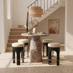 Cosenza Concrete Indoor/Outdoor Bar Table in Brown