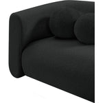 Abbington Boucle Fabric Upholstered Chair in Black