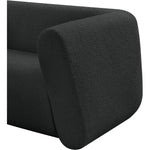 Abbington Boucle Fabric Upholstered Chair in Black