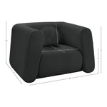 Abbington Boucle Fabric Upholstered Chair in Black