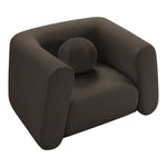 Abbington Boucle Fabric Upholstered Chair in Brown