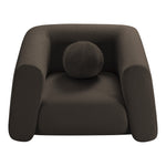 Abbington Boucle Fabric Upholstered Chair in Brown