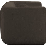 Abbington Boucle Fabric Upholstered Chair in Brown