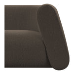 Abbington Boucle Fabric Upholstered Chair in Brown