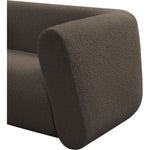 Abbington Boucle Fabric Upholstered Chair in Brown