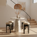 Cosenza Concrete Indoor/Outdoor Bar Table in White