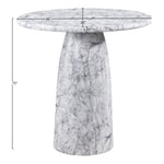 Cosenza Concrete Indoor/Outdoor Bar Table in White