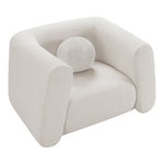 Abbington Boucle Fabric Upholstered Chair in Cream