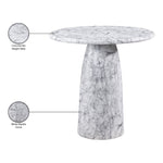 Cosenza Concrete Indoor/Outdoor Bar Table in White