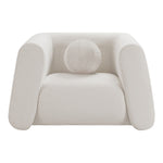 Abbington Boucle Fabric Upholstered Chair in Cream