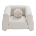Abbington Boucle Fabric Upholstered Chair in Cream