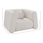 Abbington Boucle Fabric Upholstered Chair in Cream