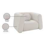 Abbington Boucle Fabric Upholstered Chair in Cream