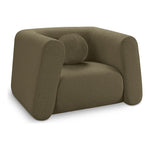 Abbington Boucle Fabric Upholstered Chair in Olive