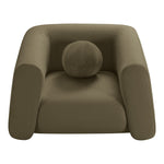Abbington Boucle Fabric Upholstered Chair in Olive