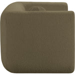 Abbington Boucle Fabric Upholstered Chair in Olive