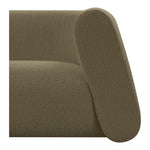 Abbington Boucle Fabric Upholstered Chair in Olive