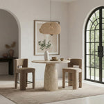 Venosa Concrete Indoor/Outdoor Bar Table in Travertine