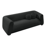 Abbington 91" Boucle Fabric Upholstered Sofa in Black