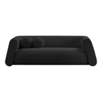 Abbington 91" Boucle Fabric Upholstered Sofa in Black