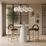 Venosa Concrete Indoor/Outdoor Bar Table in White