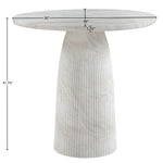 Venosa Concrete Indoor/Outdoor Bar Table in White