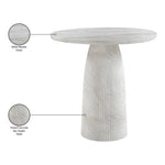 Venosa Concrete Indoor/Outdoor Bar Table in White