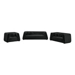 Abbington 91" Boucle Fabric Upholstered Sofa in Black