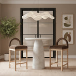Venosa Concrete Indoor/Outdoor Bar Table in White