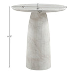 Venosa Concrete Indoor/Outdoor Bar Table in White