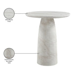 Venosa Concrete Indoor/Outdoor Bar Table in White