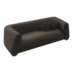 Abbington 91" Boucle Fabric Upholstered Sofa in Brown