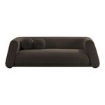 Abbington 91" Boucle Fabric Upholstered Sofa in Brown