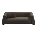 Abbington 91" Boucle Fabric Upholstered Sofa in Brown