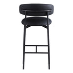 Lupita Vegan Leather Upholstered Bar Stool (834-C) in Black