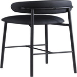 Lupita Vegan Leather Upholstered Bar Stool (834-C) in Black