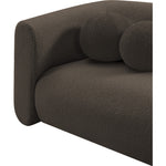 Abbington 91" Boucle Fabric Upholstered Sofa in Brown