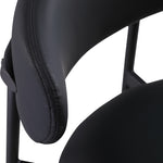 Lupita Vegan Leather Upholstered Bar Stool (834-C) in Black