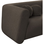 Abbington 91" Boucle Fabric Upholstered Sofa in Brown