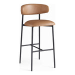 Lupita Vegan Leather Upholstered Bar Stool (834-C) in Cognac