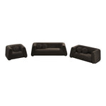 Abbington 91" Boucle Fabric Upholstered Sofa in Brown