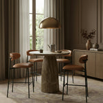 Lupita Vegan Leather Upholstered Bar Stool (834-C) in Cognac