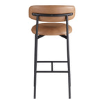 Lupita Vegan Leather Upholstered Bar Stool (834-C) in Cognac