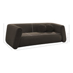 Abbington 91" Boucle Fabric Upholstered Sofa in Brown