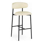 Lupita Vegan Leather Upholstered Bar Stool (834-C) in Cream