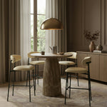 Lupita Vegan Leather Upholstered Bar Stool (834-C) in Cream