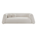 Abbington 91" Boucle Fabric Upholstered Sofa in Cream