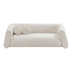 Abbington 91" Boucle Fabric Upholstered Sofa in Cream